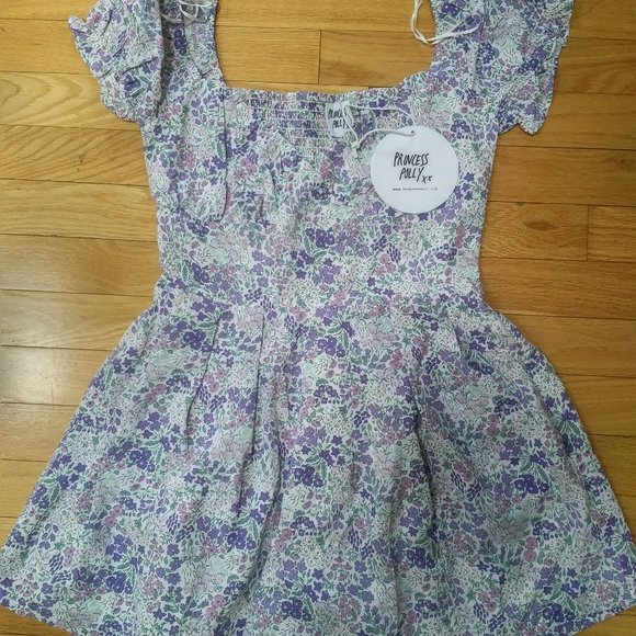 Princess Polly Sabrina Romper Blue Floral - Picture 5 of 6